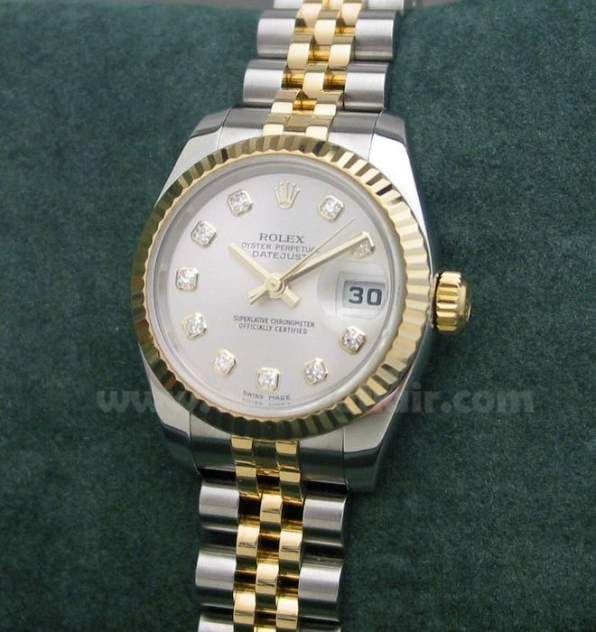 Buy Replica Rolex Datejust: 2 Tone Silver Diamond Mens Watch